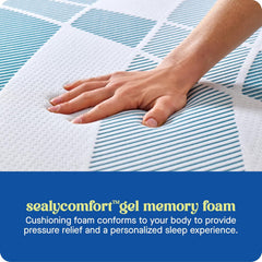 Sealy Dreamlife 12” Hybrid Mattress-in-a-Box, King, SealyComfort Gel Memory Foam, SealyResponsive Encased Coils, Surface-Guard Technology
