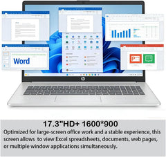 HP 17.3’’ Touchscreen Laptop Computer-Windows 11 Pro for Business & Home Use  8-Cores Intel i3-N305  32GB RAM  128GB eMMC+1TB PCIe M.2 SSD  720 HD Webcam  HDMI  Num Pad  Wi-Fi 6  1 Year Office 365