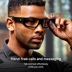 Lucyd Armor Smart Safety Glasses  TR90 Frame  Light Adaptive Lenses  Open Ear Speakers & Microphone - ANSI Z87.1