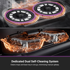 Eureka J15 Max Ultra Self-Emptying Robot Vacuum Combo All-in-one, 22,000 Pa Suction 176℉ Hot Water Wash 131°F Hot Air Dry Self-Cleaning Base Tray, Flex-Arm Mop Anti-Tangle RTCam AI Obstacle Avoidance