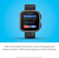 Garmin Bounce™  Kids Smartwatch  Two-Way Text and Voice Messaging  Location Tracking  Black Camo