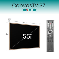 Hisense 55-Inch Class QLED 4K S7N CanvasTV Series Dolby Vision HDR Google Smart TV (55S7N) - 144Hz  Art Mode  Anti-Glare Panel  Hi-Matte Display  Frame & UltraSlim Wall Mount Included