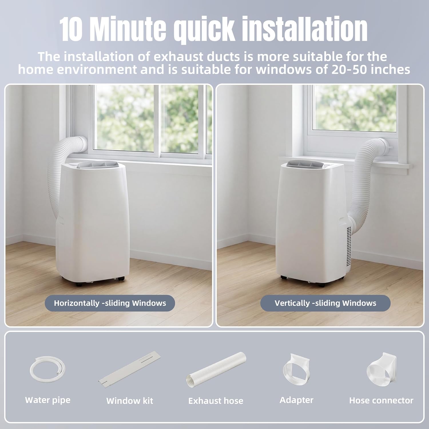 AKIRES 14000 BTU Portable Air Conditioners,3-IN-1 Portable AC Unit With Fan & Dehumidifier,Remote Control,24H Timer,Sleep Modes,Cools Room Up To 700 sq.ft,Suitable for Bedroom,Room, Office,Apartment