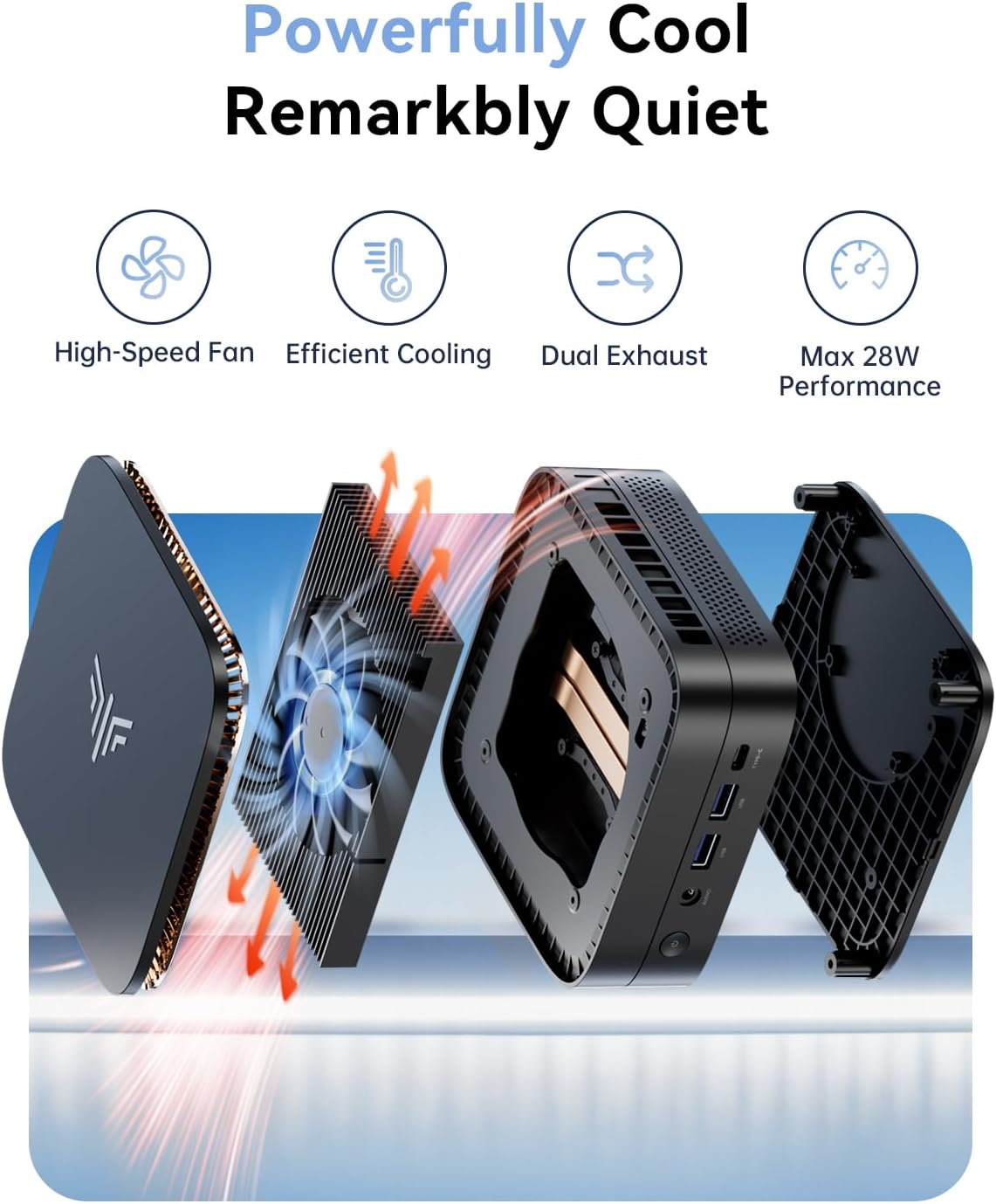 KAMRUI Pinova P1 Mini PC  AMD Ryzen 4300U Mini Computers (Beats N150/10110U  up to 3.7GHz)  16GB RAM 1TB M.2 SSD Micro Desktop PC Support Triple 4K Display| Dual WiFi | BT| Ethernet for Business Home
