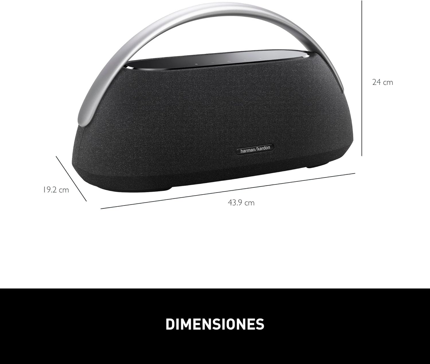 Harman Kardon Go + Play 3 - Portable Bluetooth Speaker with Superior Sound and 8 Hours Playtime  USB Charging  Auto self Tuning  Dual far-Field Microphones (Renewed)