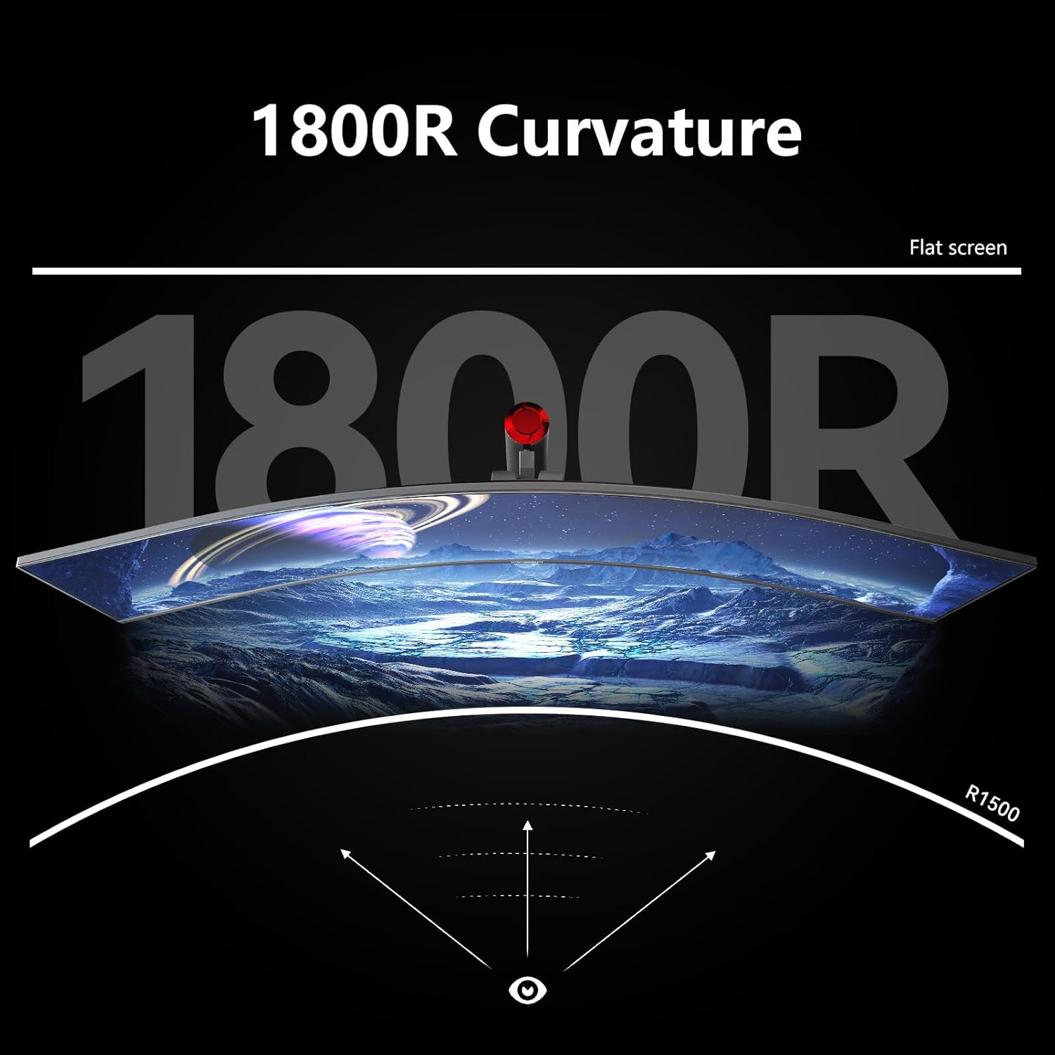 INNOCN 49" Curved Gaming Monitor 144Hz Ultrawide 32:9 WDFHD 3840 x 1080P  R1800  99% sRGB  HDR400  USB Type C  DisplayPort  HDMI  Built-in Speakers  Height/Tilt Adjustable - 49C1G