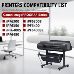 PFI106 Ink Cartridge Set PFI-106 Remanufactured Ink Tank for Canon imagePROGRAF iPF6300 iPF6300S iPF6350 iPF6400 iPF6400S iPF6400SE iPF6450 (12Pack  MBK BK PGY C M Y PM PC BL GR RED GY)
