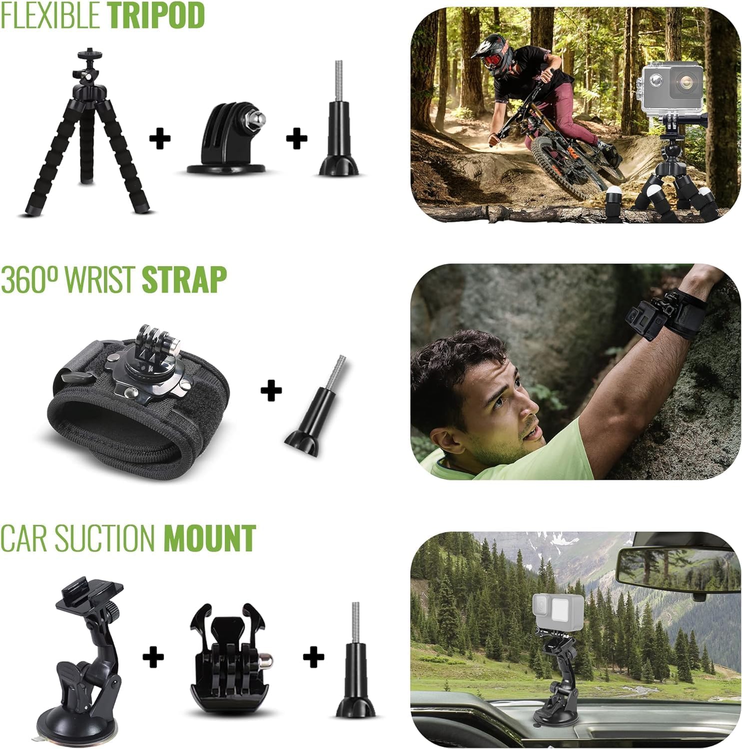 GoPro HERO12 (Hero 12) Black - Waterproof Action Camera with 5.3K HDR Video  27MP Photos  1/1.9" Image Sensor  Live Streaming  Webcam  Stabilization + 64GB Card & 50 Piece Accessory Kit - Bundle