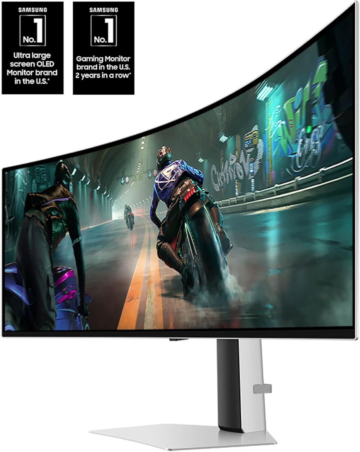 Samsung LS49DG910SNXZA 49 Inch Odyssey Dual QHD 144Hz Curved Gaming Monitor with 5 Year Amber Protection Plan (2024)