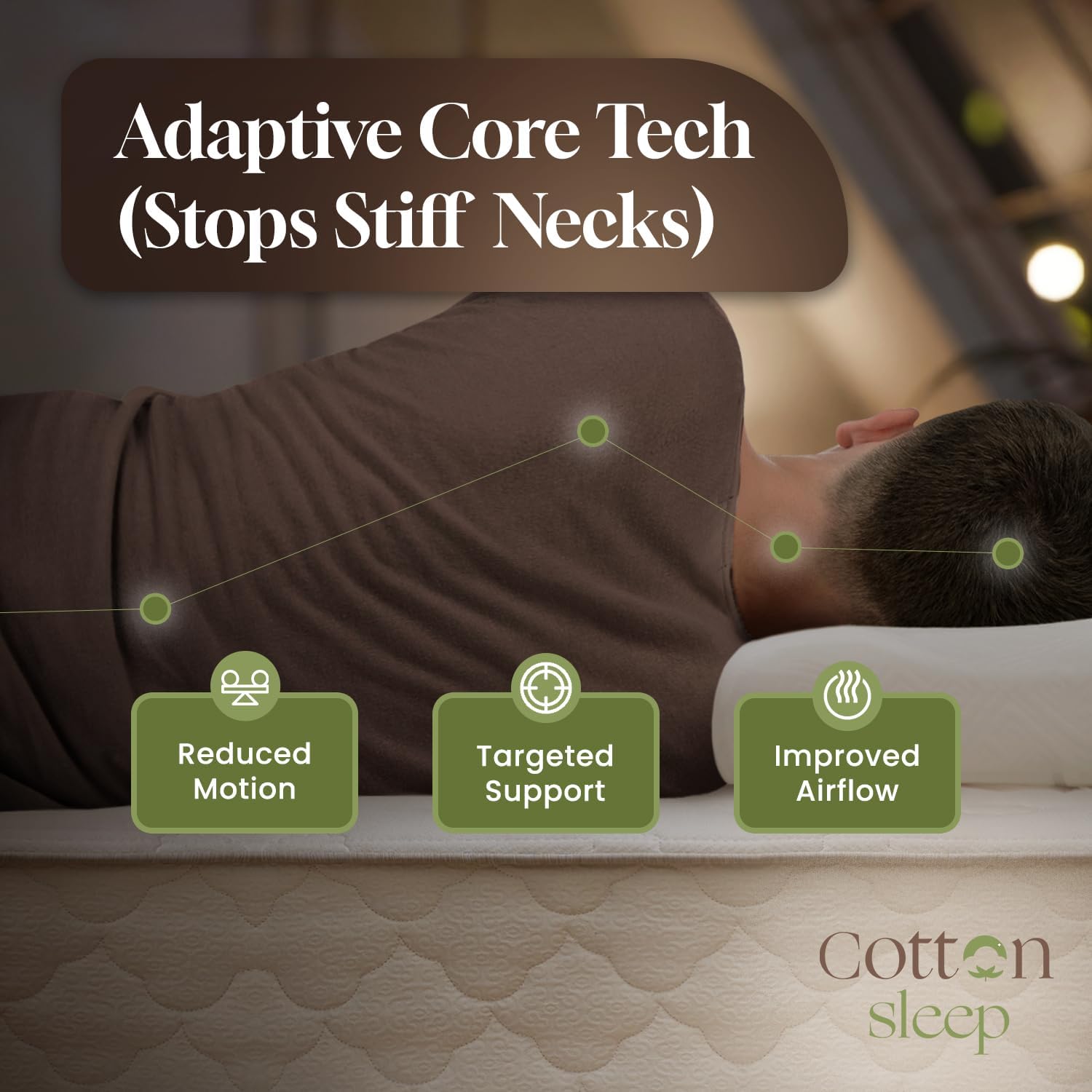 CottonSleep All Natural Mattress (100% Organic Cotton, Wool, & GOTS Latex, Made in The USA) Non Toxic, Fiberglass Free Hybrid Pocket Coil and Plush Foam Bed in A Box Medium Soft - Queen, 11"
