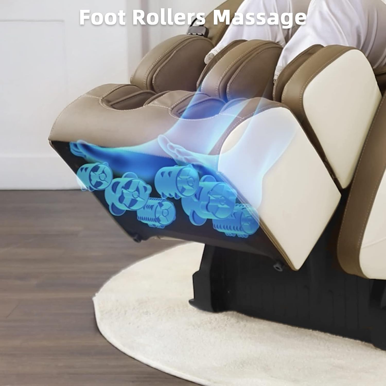 MYTHIA MD906 2026 Massage Chair - Full Body Zero Gravity Recliner with 3D Massage  Heat Therapy  Air Pressure & Foot Roller  Bluetooth & USB Charging Port for Home & Office Use (Beige)