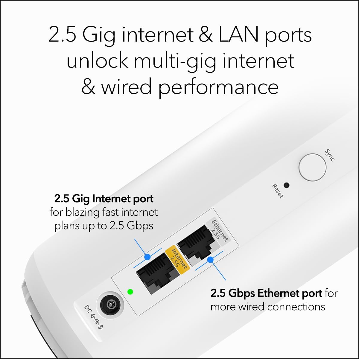 NETGEAR Orbi 370 Series Dual-Band WiFi 7 Mesh Network System for Home (RBE373) – Wireless Router + 2 Extenders  Security Features  5 Gbps  Covers 6 000 sq.ft.  70 Devices  2.5GB Internet Port  BE5000