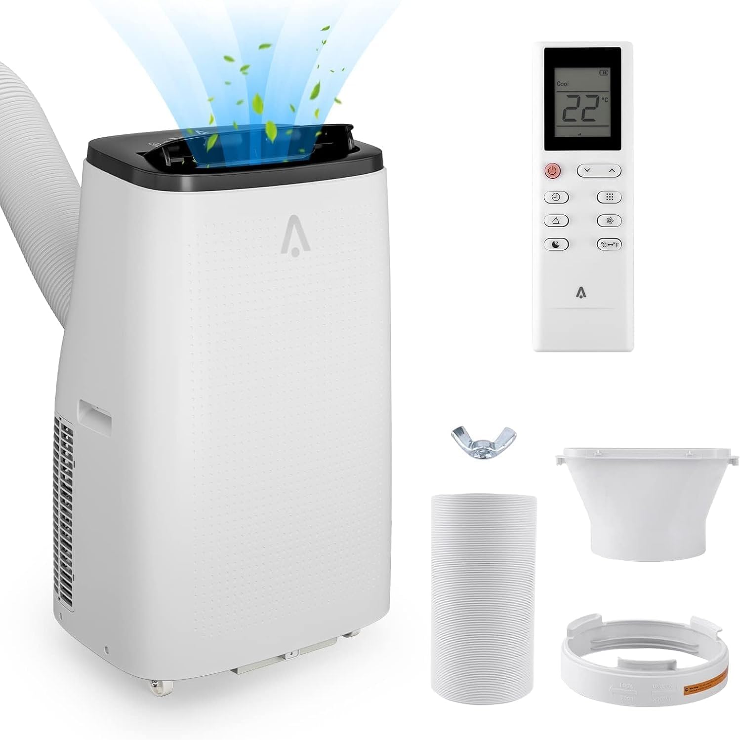 Towallmark 14,000 BTU 3-in-1 Portable Air Conditioner, Cooling, Dehumidifier & Fan, Ultra Quiet 48dB, Sleep Mode, Easy Install (16"-47" Windows), Quick Cooling for 600-750 Sq.Ft. Home, Office, APT