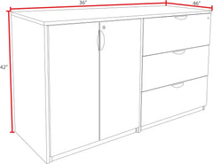Regency Legacy Stand Up Side to Side Storage Cabinet/Lateral File- Mahogany