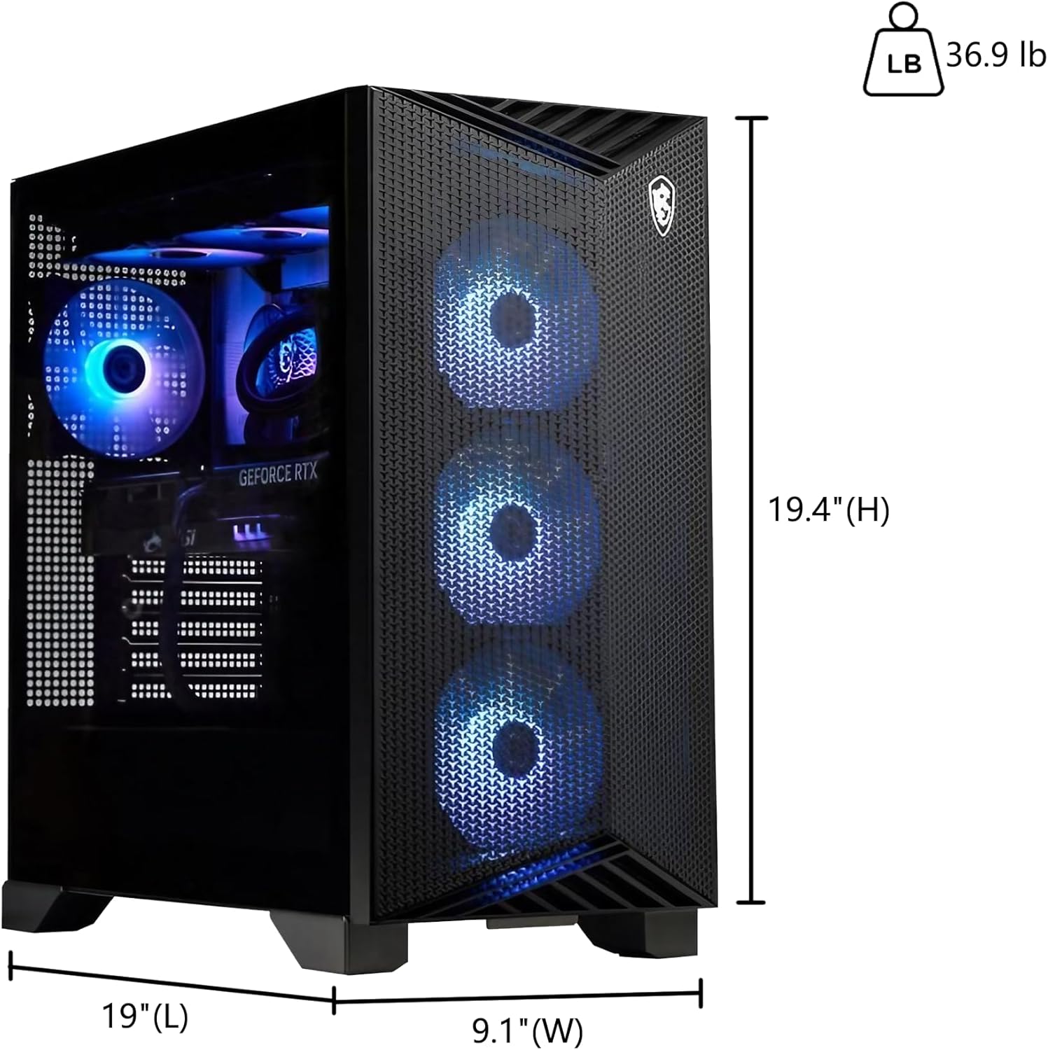 msi Aegis ZS2 AI Gaming Desktop | AMD 8-Core Zen 5 Ryzen 7 9700X | 64GB DDR5 2TB SSD | NVIDIA GeForce RTX 5070 Ti 16GB GDDR7 DLSS4 (Up to 1406 AI Tops) | Liquid Cooling Win11 Pro w/DLCA Accessory