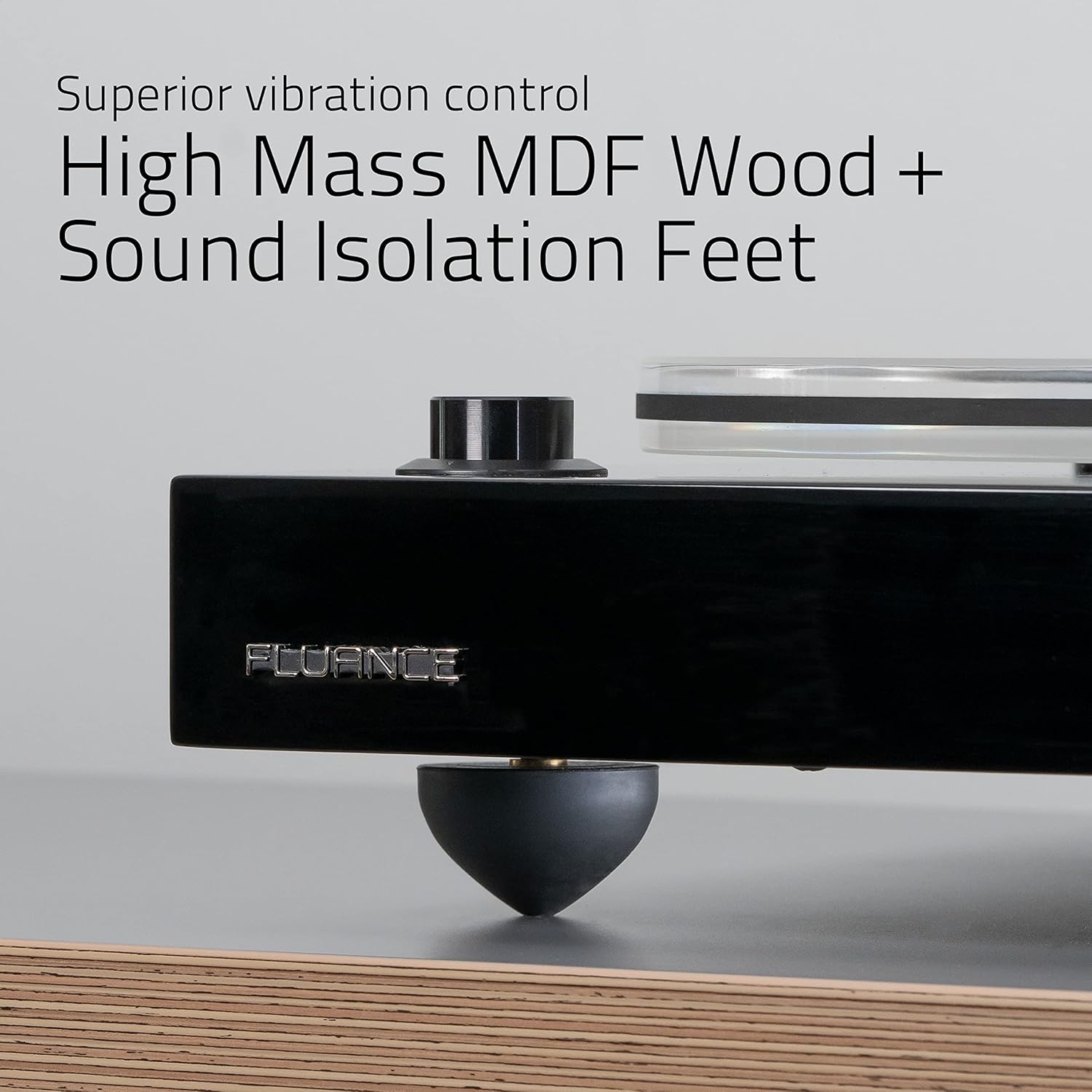 Fluance RT85N Reference High Fidelity Vinyl Turntable Record Player with Nagaoka MP-110 Cartridge  Acrylic Platter  Speed Control Motor  High Mass MDF Wood Plinth  Vibration Isolation Feet - Walnut