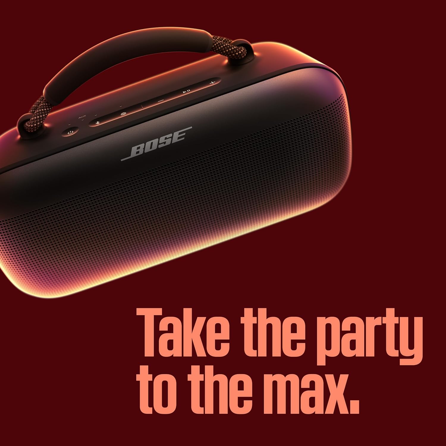 Bose SoundLink Max Bluetooth Speaker - Portable Wireless Party Speaker  IP67 Waterproof  Rope Handle  Up to 20 Hours of Playtime  USB-C  Built-in 3.5mm AUX Input  Black