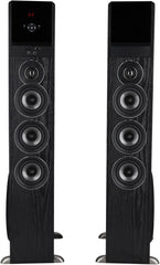 Rockville TM150B Powered Home Theater Tower Speaker System  Black  1000W  10" Subwoofers  Bluetooth  USB/SD Playback  FM Radio  Remote Control  Karaoke Ready  Perfect for Home Entertainment