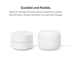 Google WiFi - AC1200 - Mesh WiFi Router System Bundle (3-Pack) - 4500 Sq Ft Coverage - Retail Packaging - Easy Setup  Seamless Signal for Smart Home Devices - Snow