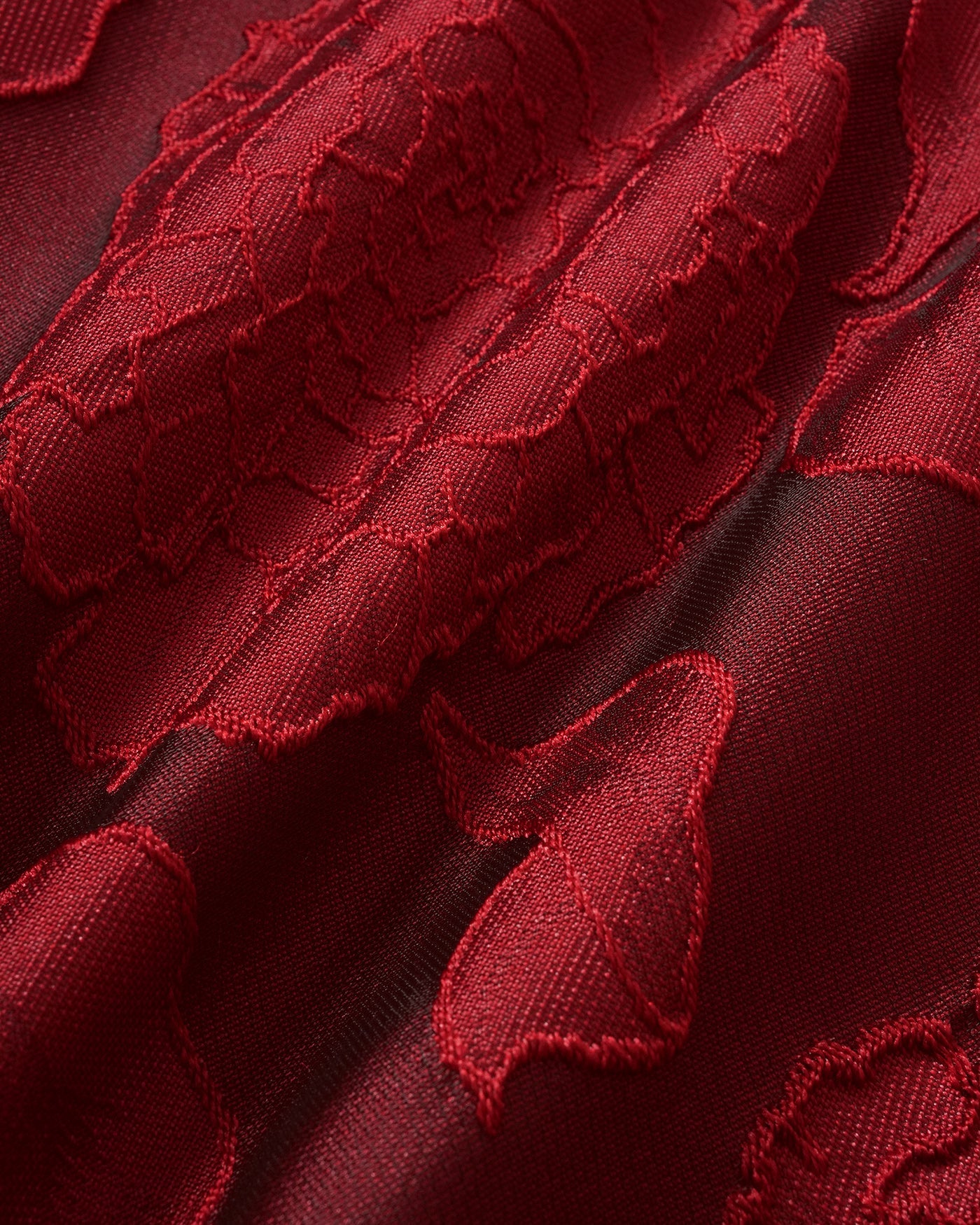 Red Jacquard Maxi Dress